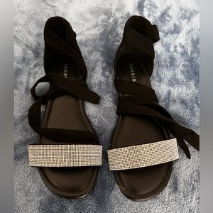 Torrid Tie Sandals Rhinestones!